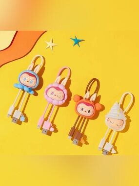 Pop Mart The Monsters LABUBU Drunk in Sea Series Phone Cable Blind Box